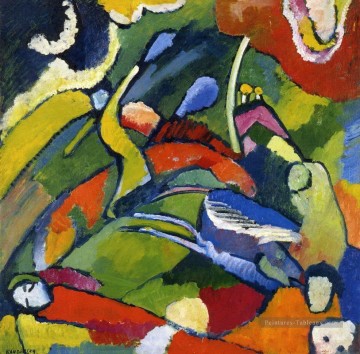  reclining tableaux - Deux cavaliers et une silhouette allongée Wassily Kandinsky